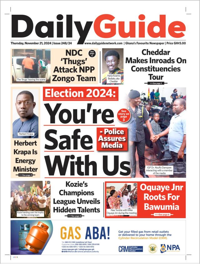 Today’s Newspaper Frontpages (Thursday, 21st November, 2024)