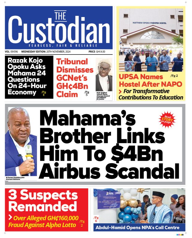 Today’s Newspaper Frontpages (Wednesday, 20th November, 2024)